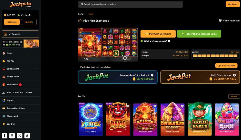 Sitewide GCSC Jackpots 