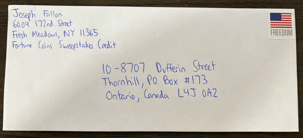 request card envelope