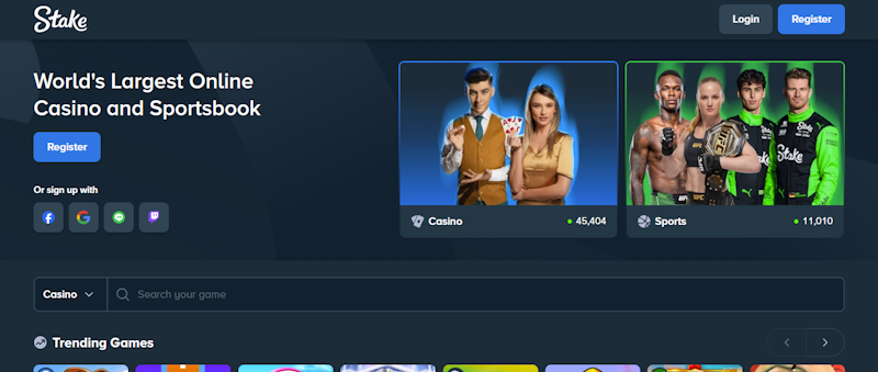 StakeUs home screen