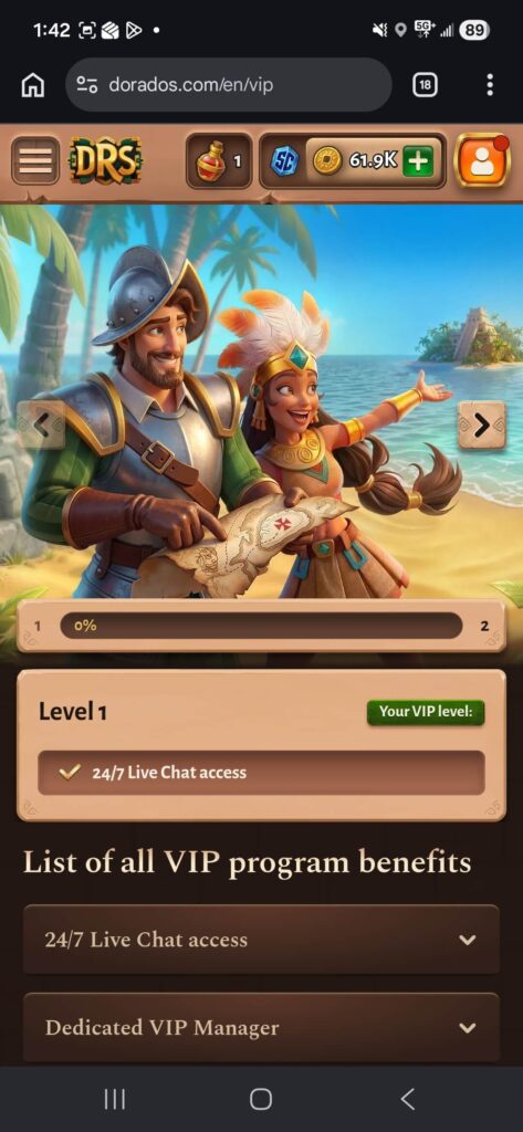 Dorados Casino List of VIP program benefits